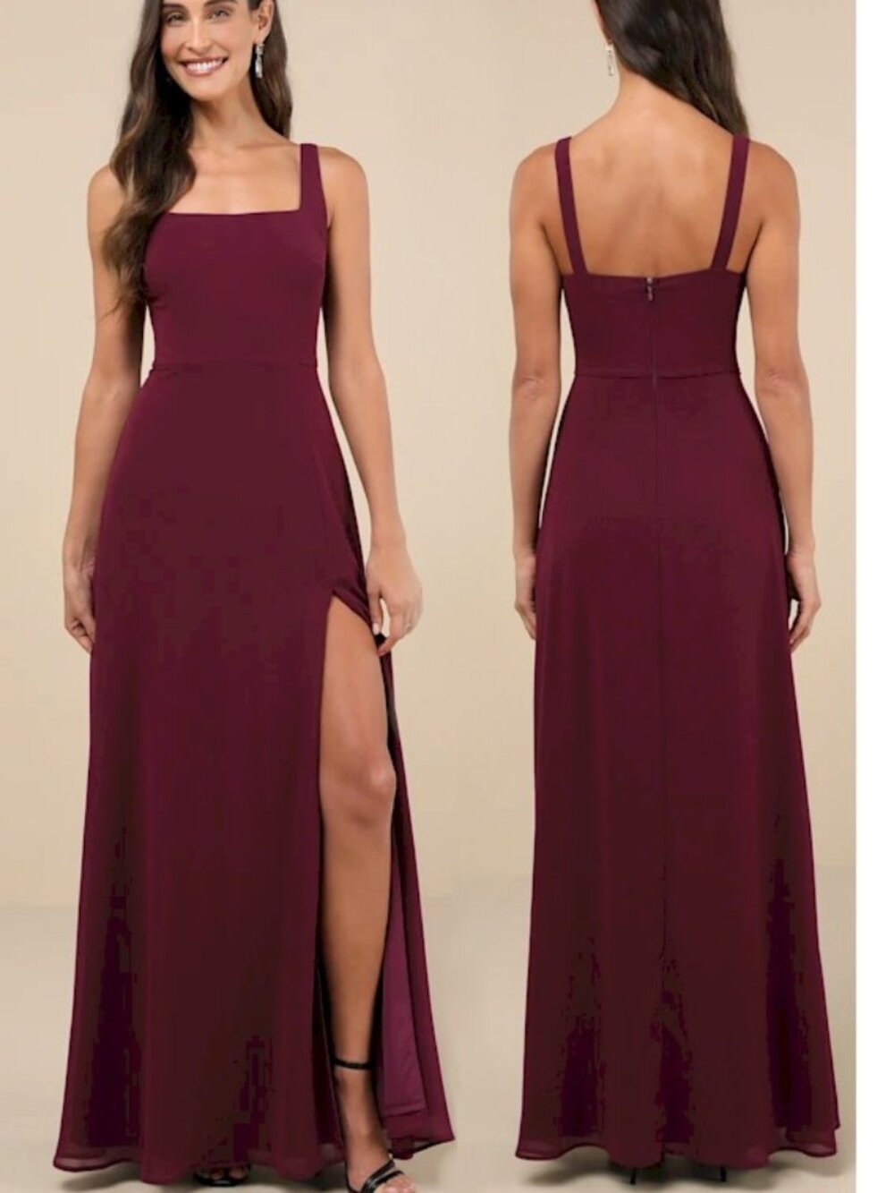 Lulu's Remarkable Arrival Plum Sleeveless Maxi Dress Size 1X New NWT